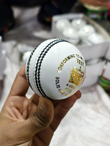Best Kookaburra Premium Quality 4 Piece 156g Test Match Hard <b>Cricket</b> Balls Hand Stitched <b>White</b> Royal Crown Leather Cork Core - Product Image 4