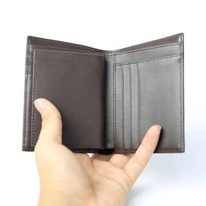 2024 tendance portefeuille à deux volets personnalisé de haute qualité en cuir de vache véritable portefeuille pour hommes de haute qualité de luxe Logo personnalisé - Product Image 2