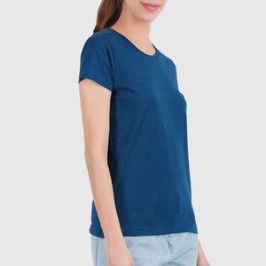 Nueva camiseta básica de diseño sencillo, cuello redondo, ajustada, suave, de algodón blanco, estilo crop top para mujer. - Product Image 5