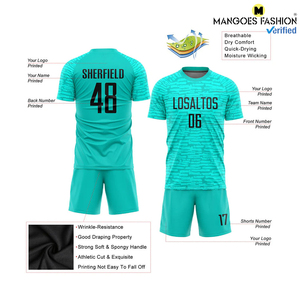 Custom Club Unisex Football sport wear Set <b>Soccer</b> Uniform Digital Print 100% Polyester Lightweight Breathable Short Sleeve - Product Image 6