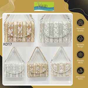 Sac à main de soirée léger de qualité supérieure pour femme, d'origine indienne, avec bandoulière et fermeture à rabat – Grande vente - Product Image 2