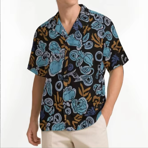 เสื้อเชิ้ตฮาวายลายพิมพ์สำหรับผู้ชาย สไตล์ลำลอง ใส่สบาย ทรงหลวม ติดกระดุม ป้องกันรอยยับ ระบายอากาศได้ดี เหมาะสำหรับใส่ไปชายหาด - Product Image 2