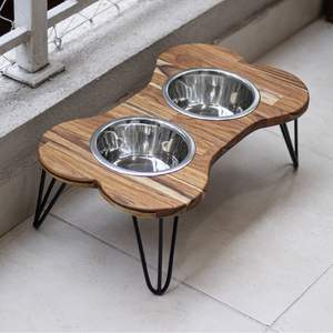 Bol pour chien en bois naturel fait à la main, accessoire pour animaux de compagnie écologique pour propriétaires soucieux de l'environnement, produit pour animaux de compagnie promotionnel - Product Image 6