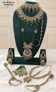 New High Quality Latest Designed Bridal Jewelry Set Rhodium Plated Gold Necklace Earrings <b>Bracelet</b> <b>Anklet</b> Fashion Jewelry - Product Image 2