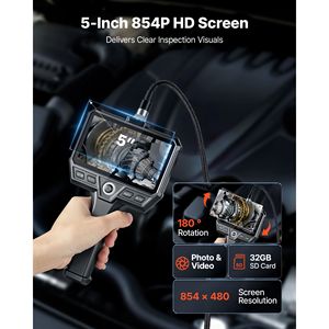 กล้องส่องตรวจอุตสาหกรรมหน้าจอ HD IPS ขนาด 5 นิ้ว พร้อมเลนส์สามตัว ไฟ LED 8+2 ดวง ซูม 8 เท่า แบตเตอรี่ 5000mAh กันน้ำระดับ IP67 - Product Image 4