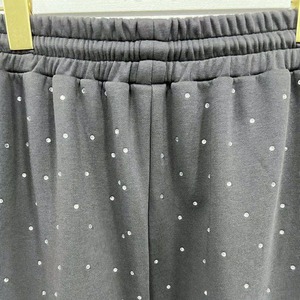 Survêtements d'hiver personnalisés de haute qualité pour hommes, coupe ajustée décontractée, sweat à capuche effet vieilli avec strass, motif uni, vente en gros, 100% coton - Product Image 6
