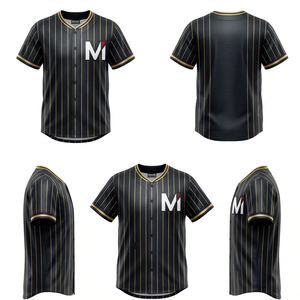 เสื้อเบสบอลแบบซับลิเมชั่นสั่งทำขายส่ง โพลีเอสเตอร์ 100% ระบายอากาศได้ดี ชุดทีมมืออาชีพ ออกแบบโลโก้ของคุณเองได้ - Product Image 6