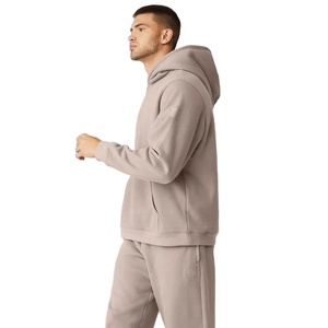 Customized Men's 100% Polyester Cotton Pullover Hoodies Winter Heavyweight Solid Fleece Streetwear Pocket Breathable - Product Image 4