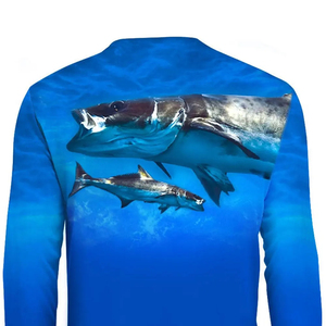 Chemise de pêche à manches longues pour homme, couleur unie, respirante, UPF 50, 100% polyester, service OEM personnalisé, prix le plus bas, logo personnalisé - Product Image 6