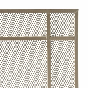 Heritage <b>Grid</b> Design <b>Metal</b> Fireplace Screen Heavy Duty Mesh Spark Guard Freestanding Hearth Protector Heat Resistant - Product Image 5