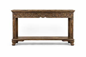 Mesa Consola Ravish Roses de Madera Sólida de Excelente Calidad con Espejo a Juego para Entrada y Sala de Estar a un Precio Accesible - Product Image 4