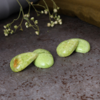Opale verte naturelle en gros, cabochon de forme libre, pierre semi-précieuse en vrac pour la fabrication de bijoux, anneaux et pendentifs