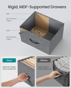 ตู้ลิ้นชักผ้าสีเทาสไตล์โมเดิร์น 8 ช่อง สำหรับเฟอร์นิเจอร์ห้องนอน - Product Image 4