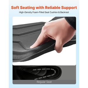 1 Pezzo Sedile per Kayak Spesso 2,5 cm, Universale per Paddle Board, con Supporto Schienale e Cuscino Imbottito Morbido Esagonale per Sit-On-Top con Vano Portaoggetti - Product Image 3