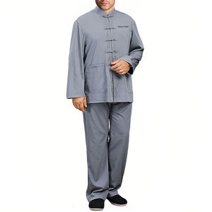 ชุดกังฟูผ้าฝ้ายแท้ 100% แบบมืออาชีพ พร้อมโลโก้สั่งทำพิเศษ ทนทาน ระบายอากาศได้ดี เหมาะสำหรับผู้ใหญ่ทุกเพศทุกวัย สำหรับฝึกศิลปะการต่อสู้ - Product Image 1