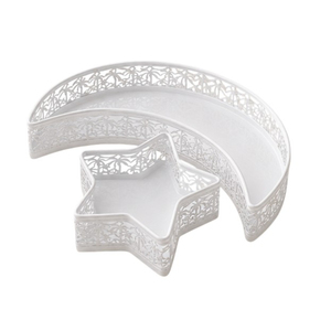Juego de Recipientes Redondos de Hierro para Comida Iftar, Diseño Maravilloso, Cesta Decorativa con Corte Láser en Forma de Luna Creciente para Dulces, Golosinas y Frutos Secos - Product Image 3