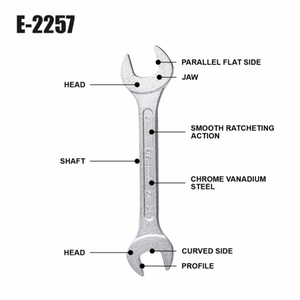 Eastman Combination Spanner E-2001 Industrial Grade Metric OEM Automotive Professional Hand Tool-Opened Hand Spanner <b>Wrench</b> - Product Image 2