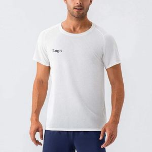 OEM Custom Crew Neck Raglan Short Sleeve Solid Mesh Fabric <b>Stretch</b> Breathable Quick Dry Workout Running Daily <b>T</b> <b>Shirt</b> for <b>Men</b> - Product Image 2