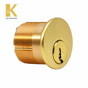 Cerradura de Cilindro de Embutir de 28 mm con Llave KW, Latón Pulido, Latón Sólido, KA KD Opcional - Product Image 5