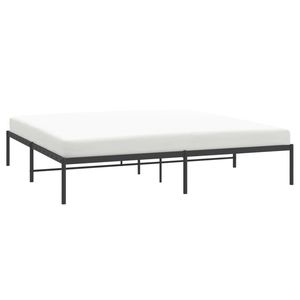Base de Cama de Acero con Recubrimiento en Polvo Negro, Tamaño de Colchón 76 x 80 Pulgadas, Camas Metálicas - Product Image 3