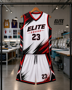 Jersey Personalizado con Transferencia Térmica, con Elegantes Detalles en Rojo y Negro, con Logotipo y Nombre del Equipo Personalizados - Product Image 6