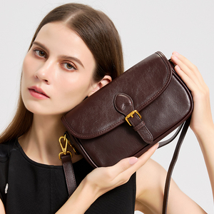 Bolsos de Mano de Cuero Genuino para Mujer, Venta al Por Mayor de Fábrica, Nueva Marca de Diseñador, Retro, de Lujo, con Cierre de Cremallera, Alta Calidad, Personalizables - Product Image 6