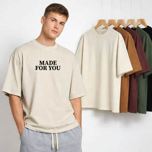 Camisetas Casuales de Manga Corta para Hombre, 100% Algodón, Corte Regular, Transpirables, al por Mayor, Personalizadas, con Hombros Caídos, Tallas Grandes, Fábrica de Ropa - Product Image 1
