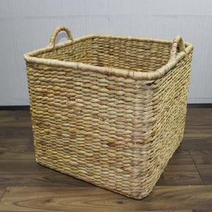 Hot Selling Water Hyacinth Laundry Hamper <b>Large</b> Square Toy <b>Storage</b> <b>Basket</b> with Durable Carrying Handles - Product Image 1