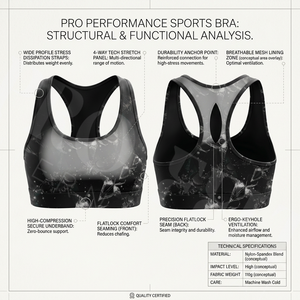New Arrival Racerback Padded Workout Gym Fitness Yoga Running Breathable Stretch High Quality Sublimation Design Sports <b>Bra</b> OEM - Product Image 2
