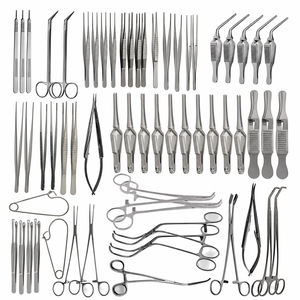 Ensemble de 61 instruments de chirurgie vasculaire majeure, kit chirurgical cardiovasculaire, acier inoxydable, certifié CE, outils réutilisables - Product Image 1