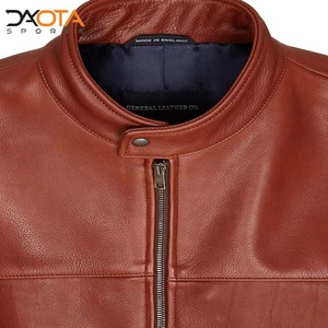 แจ็คเก็ตหนังแท้สไตล์วินเทจสำหรับฤดูหนาว ระบายอากาศได้ดี  แบบยูนิเซ็กซ์  หนังแกะและหนังวัวแท้  ปิดด้วยซิปเรียบง่าย  สไตล์ไบค์เกอร์มอเตอร์ไซค์ - Product Image 3