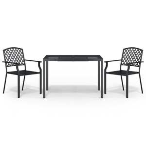 Ensemble de salle à manger de jardin anthracite - Product Image 2