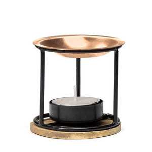 Metal Black Aroma Oil Burner with Bowl with Stand Candle <b>Tealight</b> <b>Holder</b> Home Bedroom Decor - Product Image 5