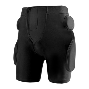 Black <b>Padded</b> Football Pants Belt Closure Athletic Sportswear Breathable Adult Football Practice Gear Mens Performance Wear black - Product Image 3
