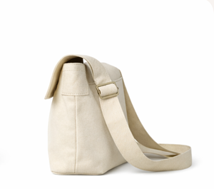 COTTON FIELD <b>Medium</b> Color Logo Makeup <b>Handbag</b> Pouch Bag Eco Soft Structured Cotton Canvas Shopping Bag Handle Shoulder Strap - Product Image 4