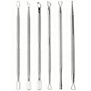Double Head Nail Cuticle Pusher Nail Surface Sand Stainless Steel Nail Cuticle Pusher - Product Image 3