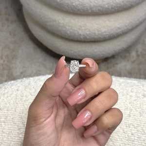 2.80 Carat Elongated Cushion Cut Lab Grown <b>Diamond</b> <b>Ring</b> for Women | Luxury Solitaire Engagement <b>Ring</b> - Product Image 1