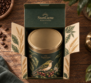 Caja de cartón personalizada para café Finch con base de cierre automático, impresa en cartón con impresión offset - Product Image 2