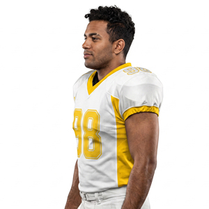 Men's Sports Mesh American Football Jerseys American Football Jersey with Name Number Men V-Neck Football Jerseys - Product Image 3