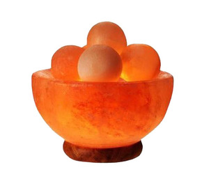 Lampes à sel rose de l'Himalaya artisanales, boules de sel, bols de lampe en cristal, décoration raffinée du Pakistan, emballées en sachet/bouteille/sac - Product Image 1