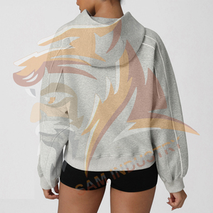 Custom Casual Heavyweight Oversized Hoodie Women 100% Cotton Breathable Eco-Friendly Streetwear <b>Drop</b> Shoulder Hoodies - Product Image 2