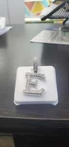 Customize E Letter Iced Out Moissanite Pendant Hip Hop Party 925 Sterling Silver For Men's Fine Jewelry Pendants & Charms - Product Image 4