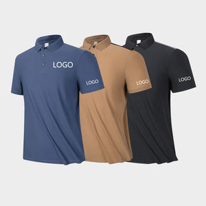 Camiseta de Hombre de Alta Calidad con Diseño de Bordado Personalizado, Patrón Sólido, Casual, de Secado Rápido, para Golf, Equitación, Estilo Pique - Product Image 1