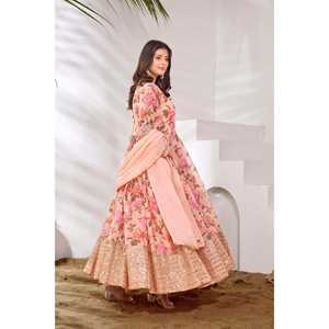 ชุดราตรีออกแบบมีสไตล์ชุดสวมใส่สำหรับงานปาร์ตี้ที่มีก้นและ dupatta - Product Image 5