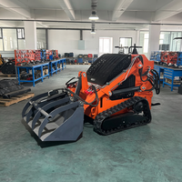 Volnos Ferngesteuerter Kleiner Chinesischer Hydraulischer Diesel-Kompakt-Mini-Raupenlader zum Verkauf mit Anbauteilen und EPA-Zertifizierung