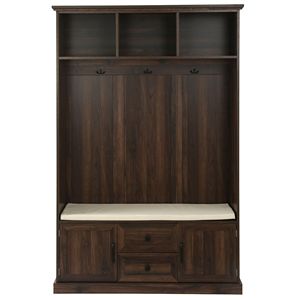 U-Can 47.2 INCH Tiger 3-en-1 3 crochets Cintre et banc de rangement Meubles d'entrée-Crochets muraux et porte-manteaux pour couloir d'entrée - Product Image 4