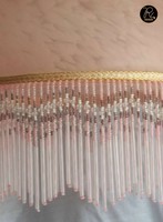 Frange à perles violettes de 6 pouces Refratex India BF774, bonne qualité, fabriqué en Inde, pour la décoration. Achetez directement auprès du fournisseur au prix d'usine.