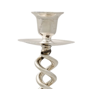 เชิงเทียนอลูมิเนียมหล่อสีเงินสำหรับตกแต่งบ้านเชิงเทียนแบบบิดสำหรับตกแต่งบ้านทำด้วยมือปรับแต่งได้ - Product Image 3