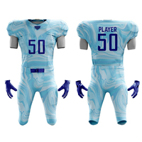 Uniforme de Fútbol Americano Sublimado Personalizado al por Mayor, Estilo Moderno, Alta Calidad, Verano, Último Modelo, Talla Grande, Pantalón Corto 100%