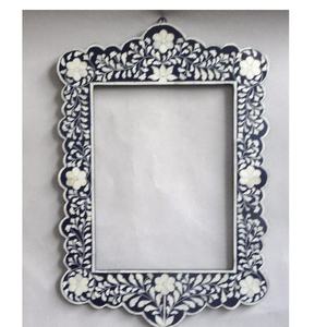 <b>Antique</b> Rectangular Bone Inlay Wall Mirror <b>Frame</b> Ethnic Decorative Living Room Wall Decor Elegant Wall Decor Bone Wall <b>Frame</b> - Product Image 4